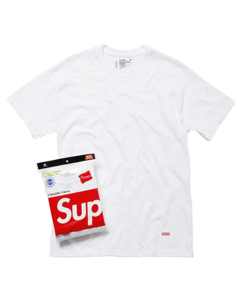 Supreme x Hanes Tagless Tee White (3 Pack)