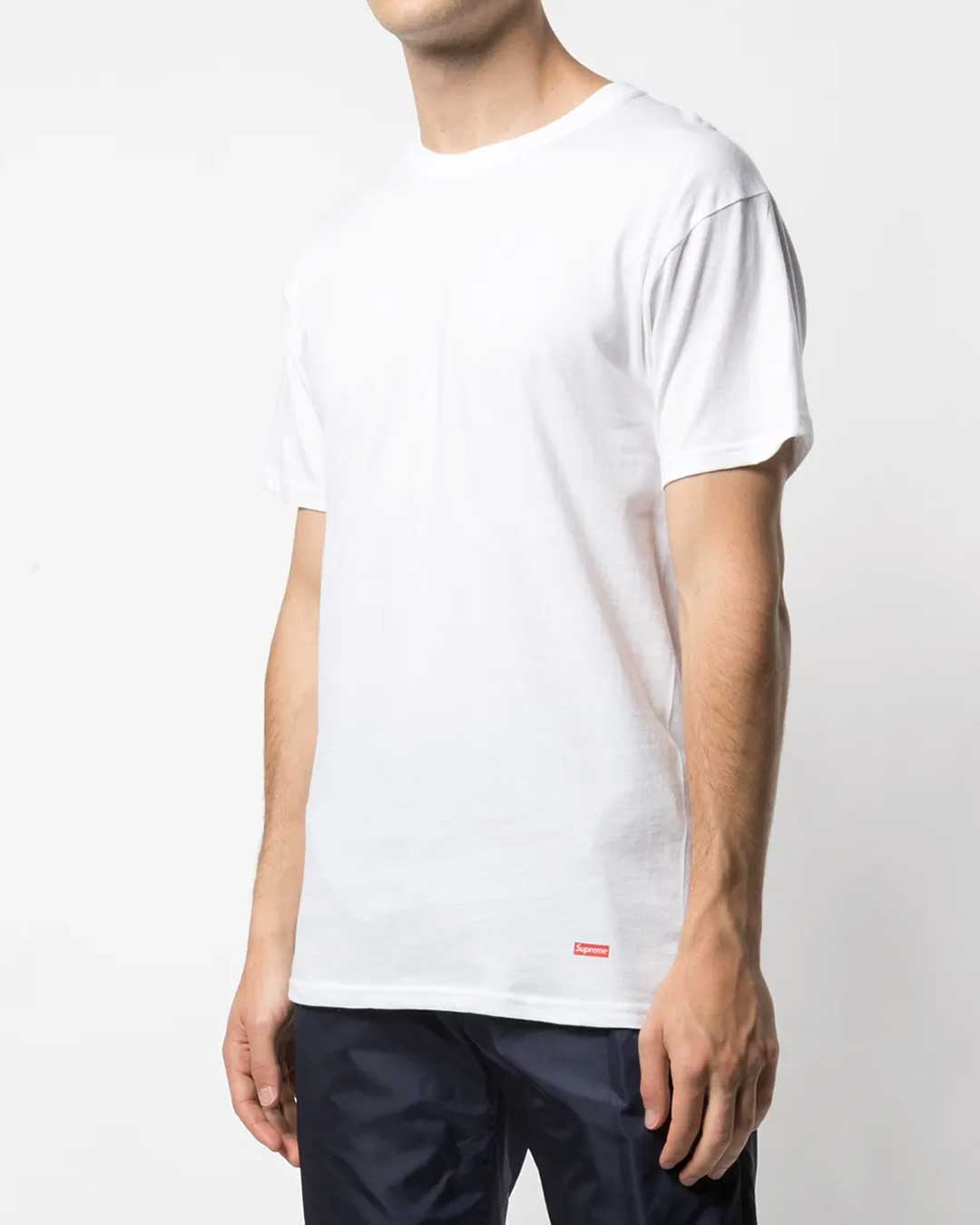 Supreme x Hanes Tagless Tee White (3 Pack)