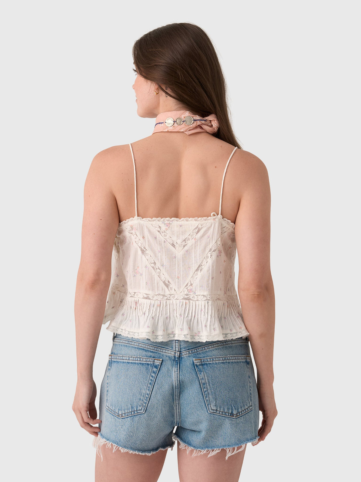 LoveShackFancy Women's Ondeline Floral Embroidered Cotton Top