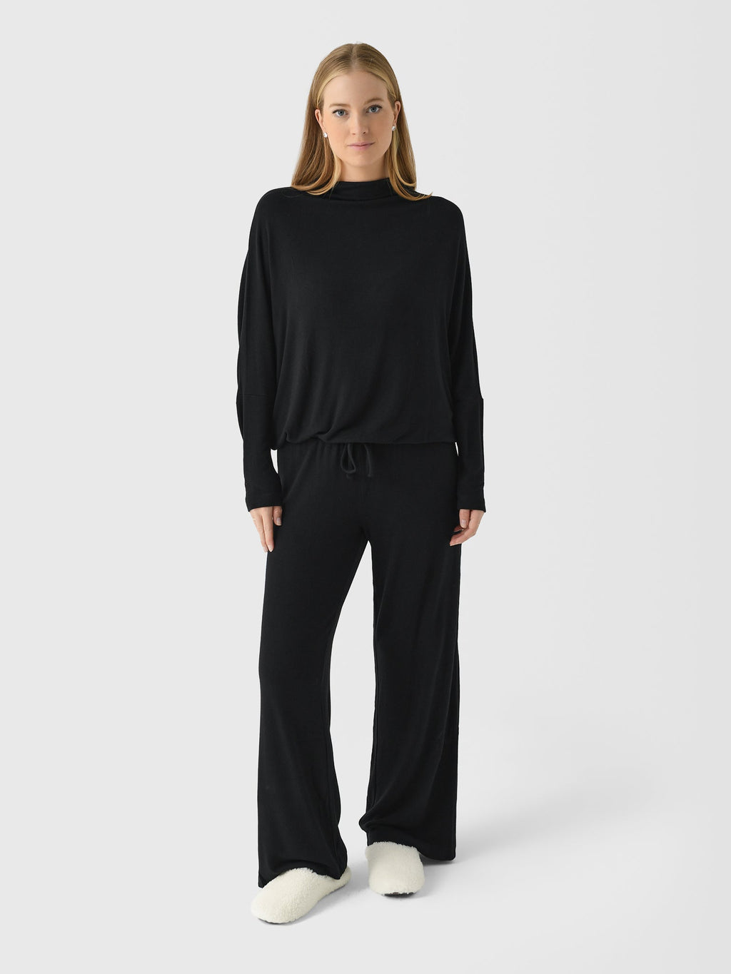 Eberjey Women's Cozy Time Mock Neck Pullover