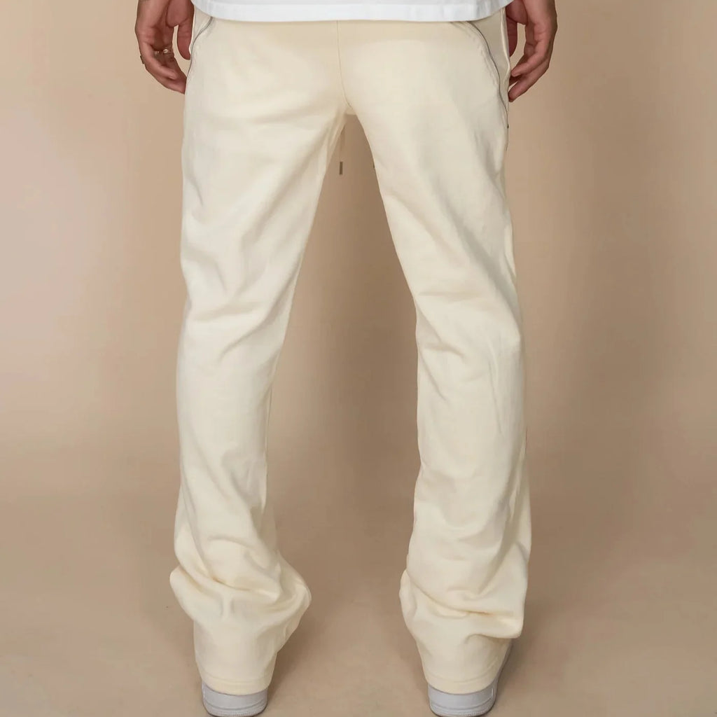 EPTM ZIP FLARED SWEATPANTS CREAM
