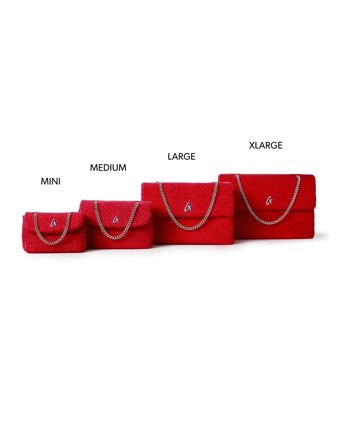 XL TEDDY FLAP BAG - RED