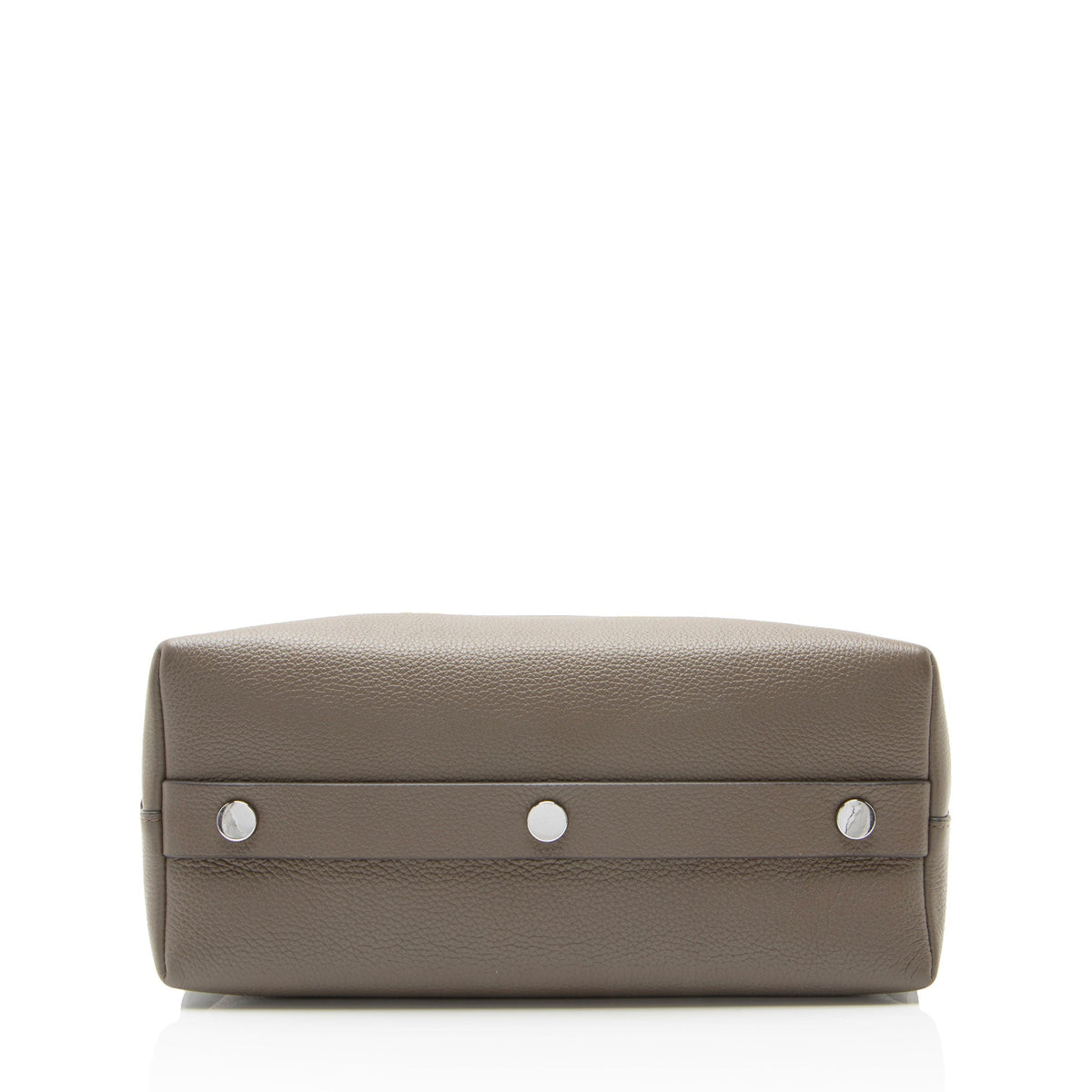 Tory Burch Pebbled Leather Mercer Satchel - Grey