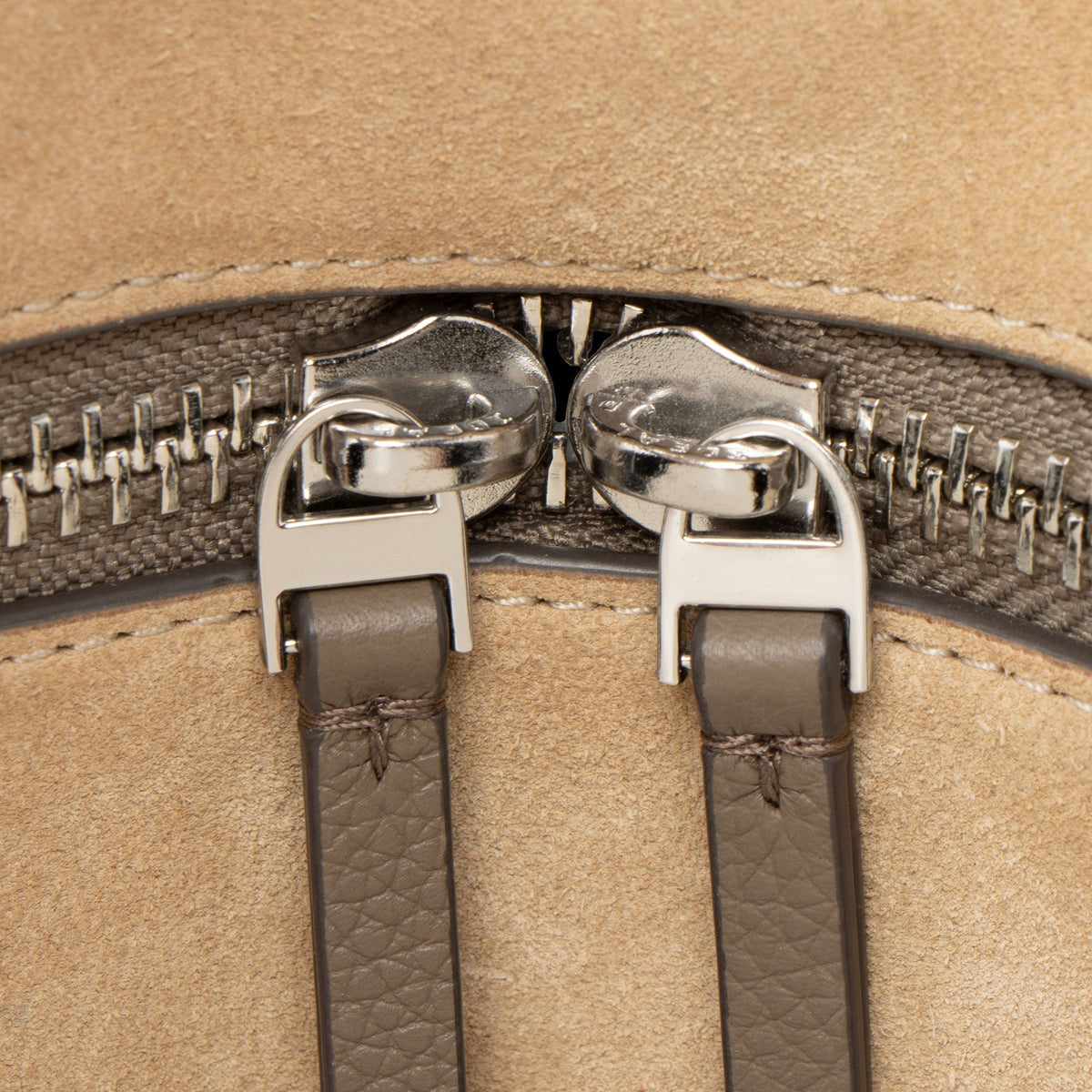 Tory Burch Pebbled Leather Mercer Satchel - Grey