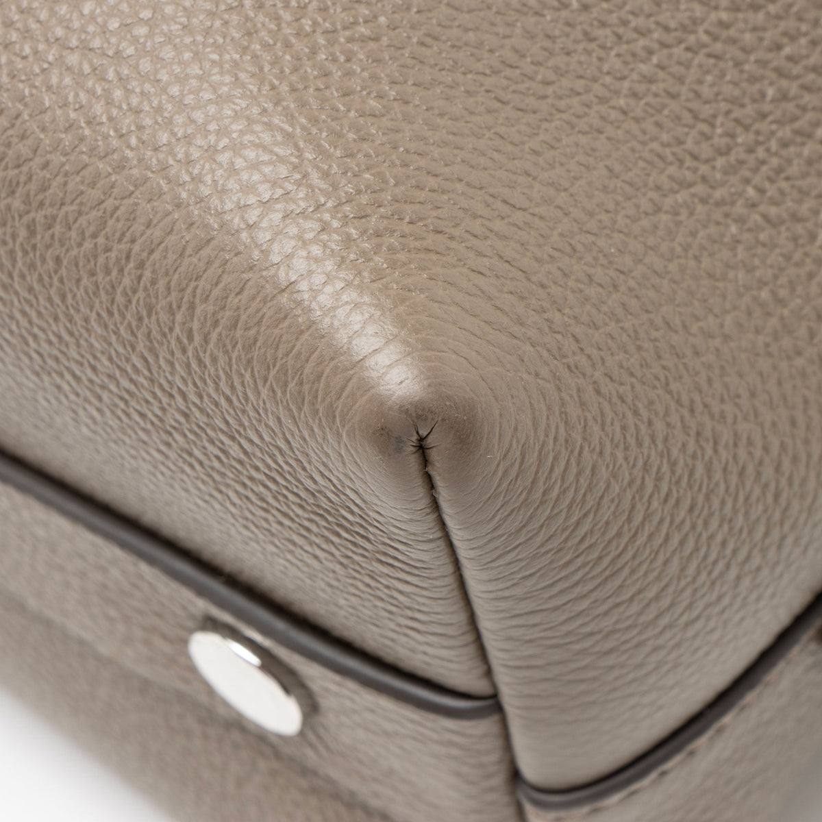 Tory Burch Pebbled Leather Mercer Satchel - Grey