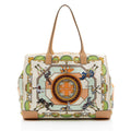Tory Burch Printed Nylon Leather Ella Tote Bag - Multi/White