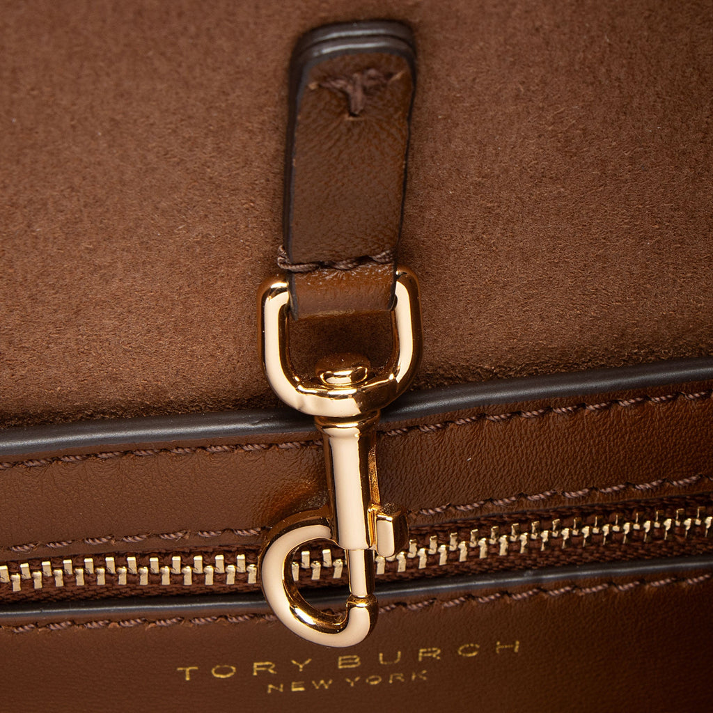Tory Burch Suede Romy Small Hobo - Brown