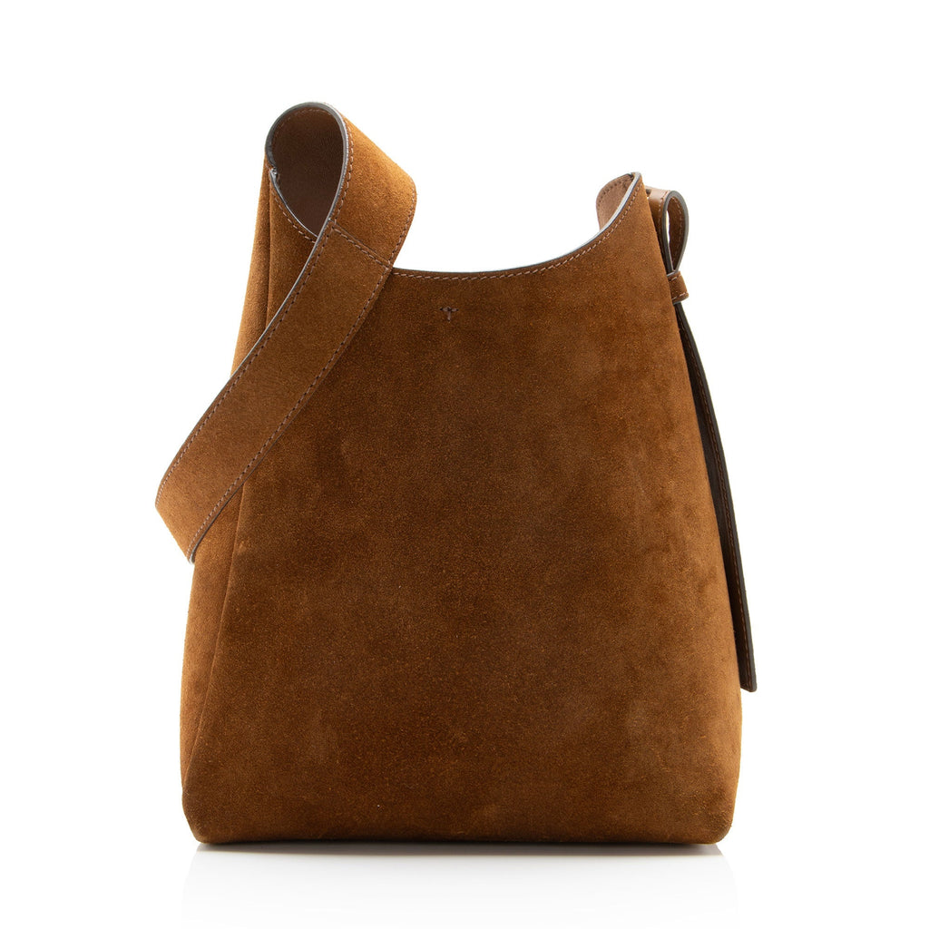 Tory Burch Suede Romy Small Hobo - Brown