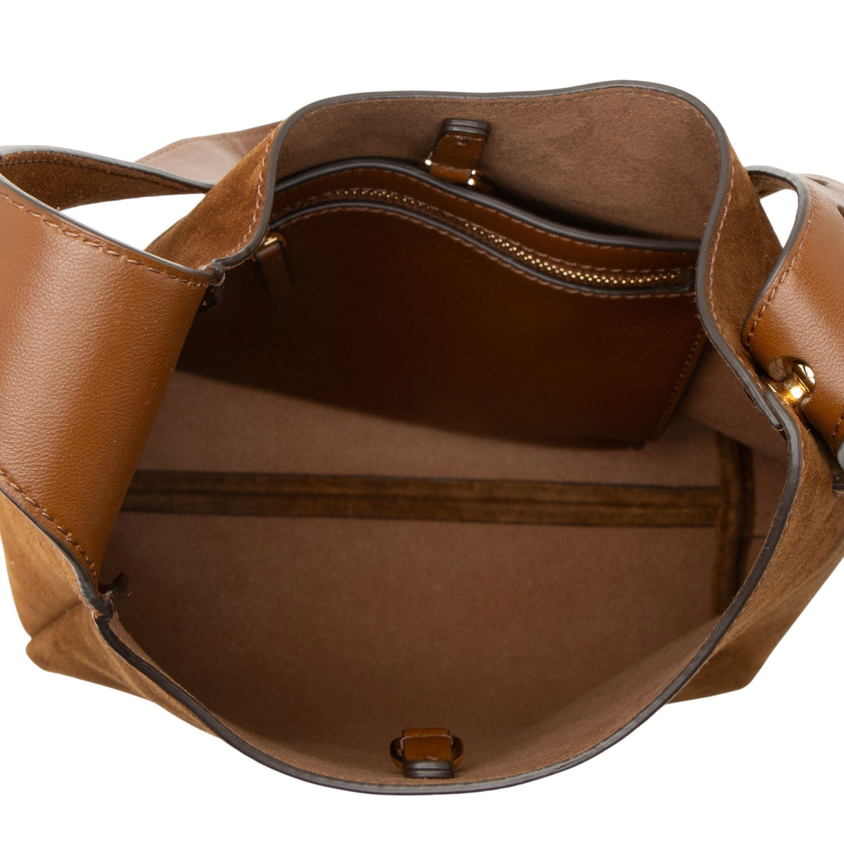 Tory Burch Suede Romy Small Hobo - Brown