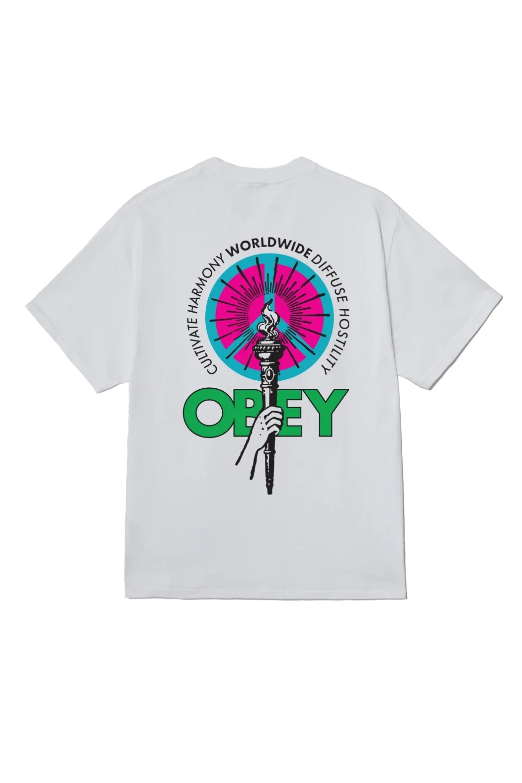 OBEY DIFFUSE HOSTILITY TEE WHITE