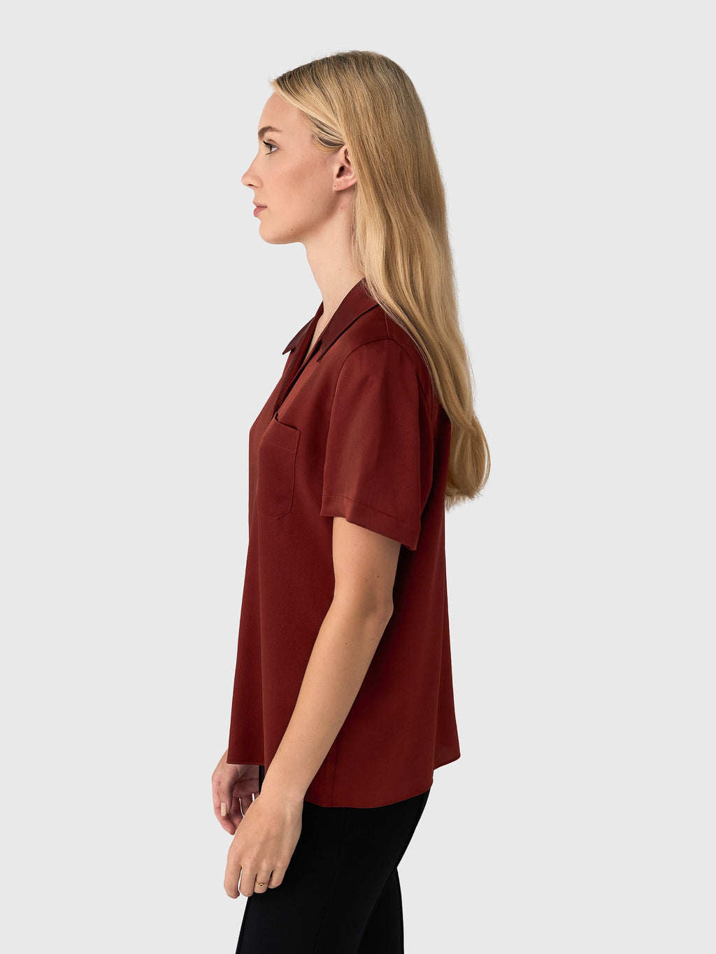 Vince Women's Short-Sleeve Button-Front Blouse