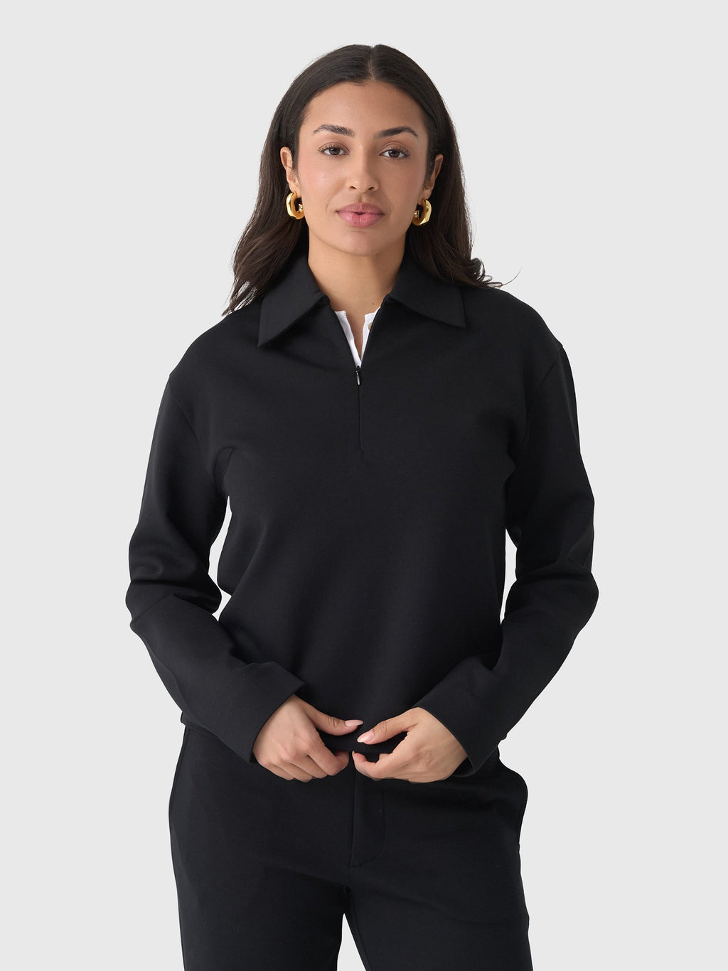 Vince Women's Cotton-Blend Half-Zip Pullover