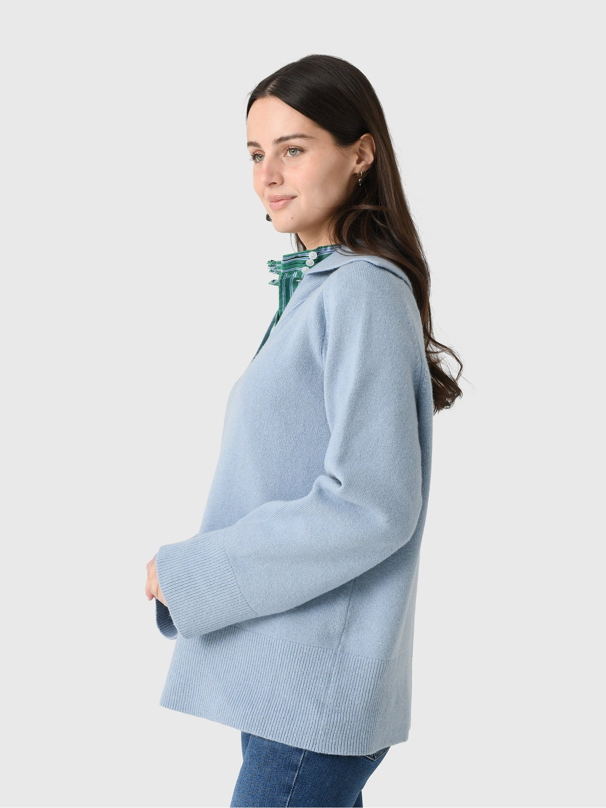 Vince Women's Wool Cashmere-Blend Oversized Polo Sweater