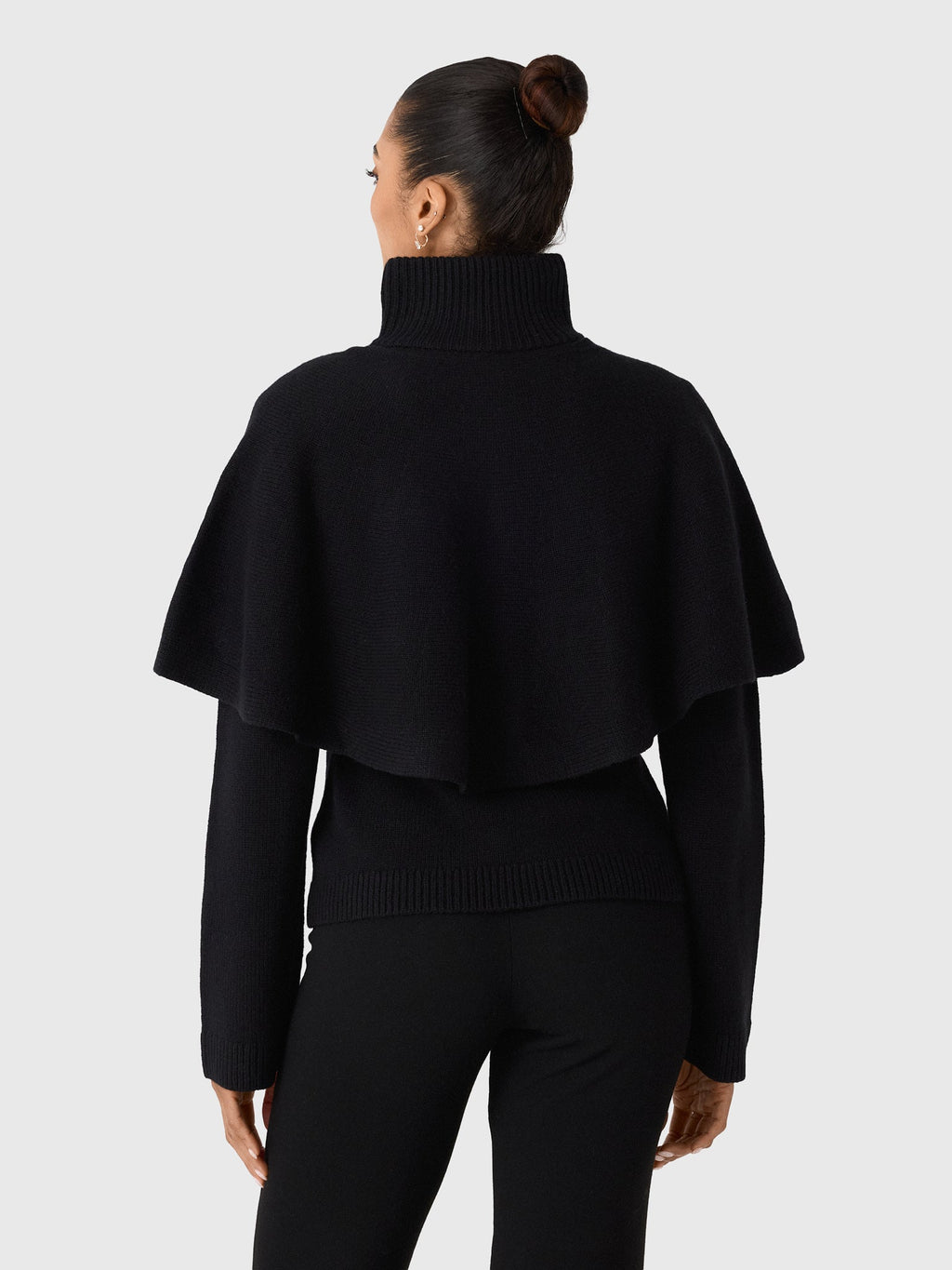 Vince Women's Wool-Blend Turtleneck Cape Cardigan