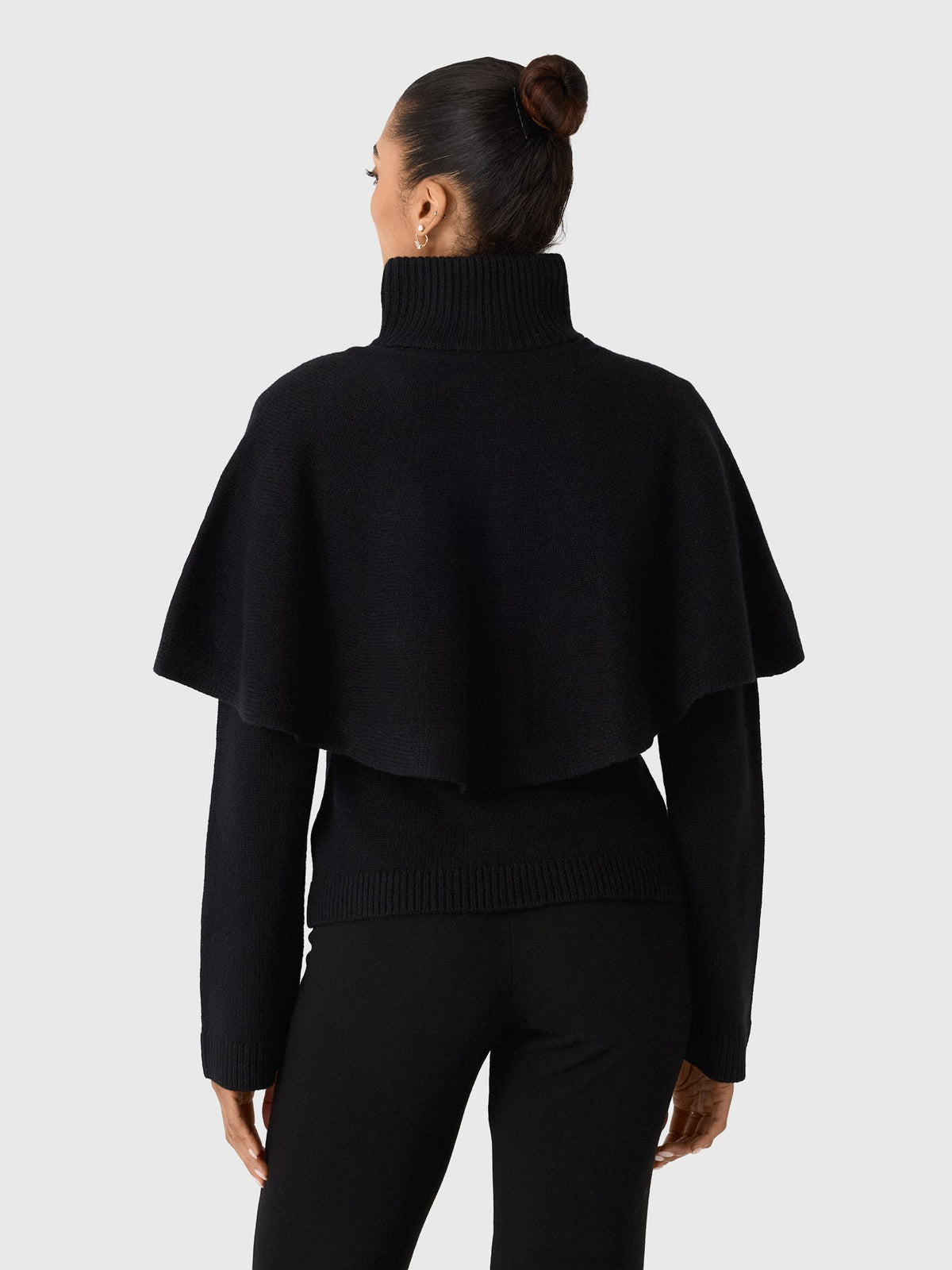 Vince Women's Wool-Blend Turtleneck Cape Cardigan