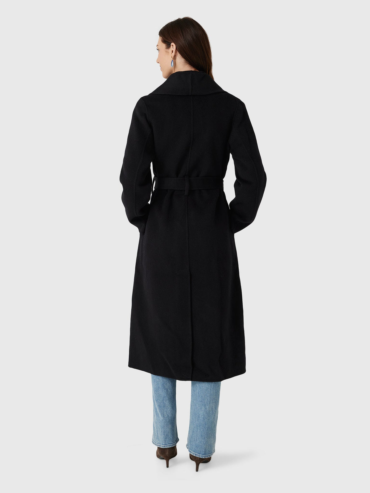 Vince Women's Wool-Cashmere Shawl-Collar Long Coat