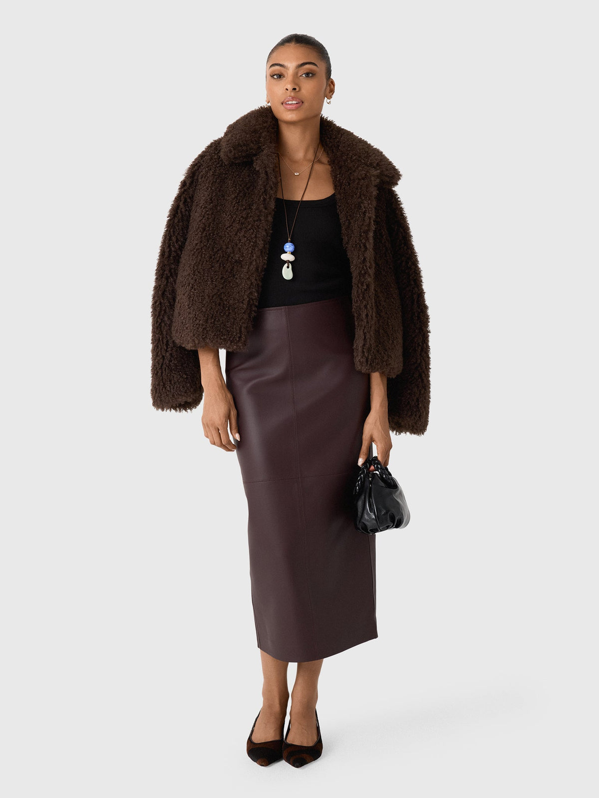 Vince Women's Faux-Fur Cropped Jacket