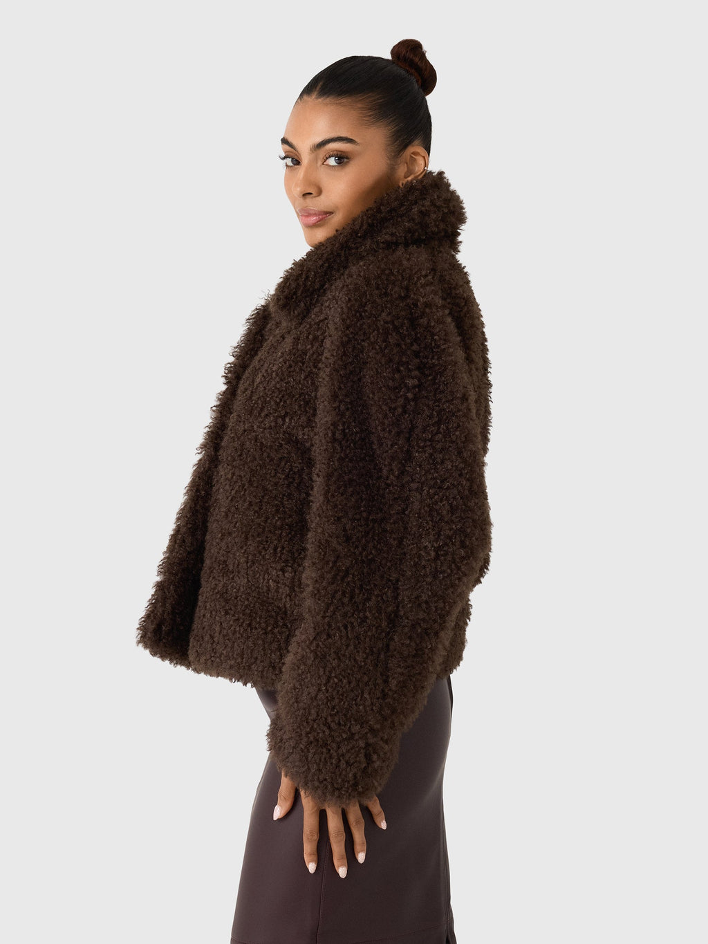 Vince Women's Faux-Fur Cropped Jacket
