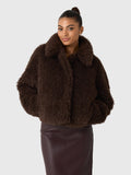 Vince Women's Faux-Fur Cropped Jacket