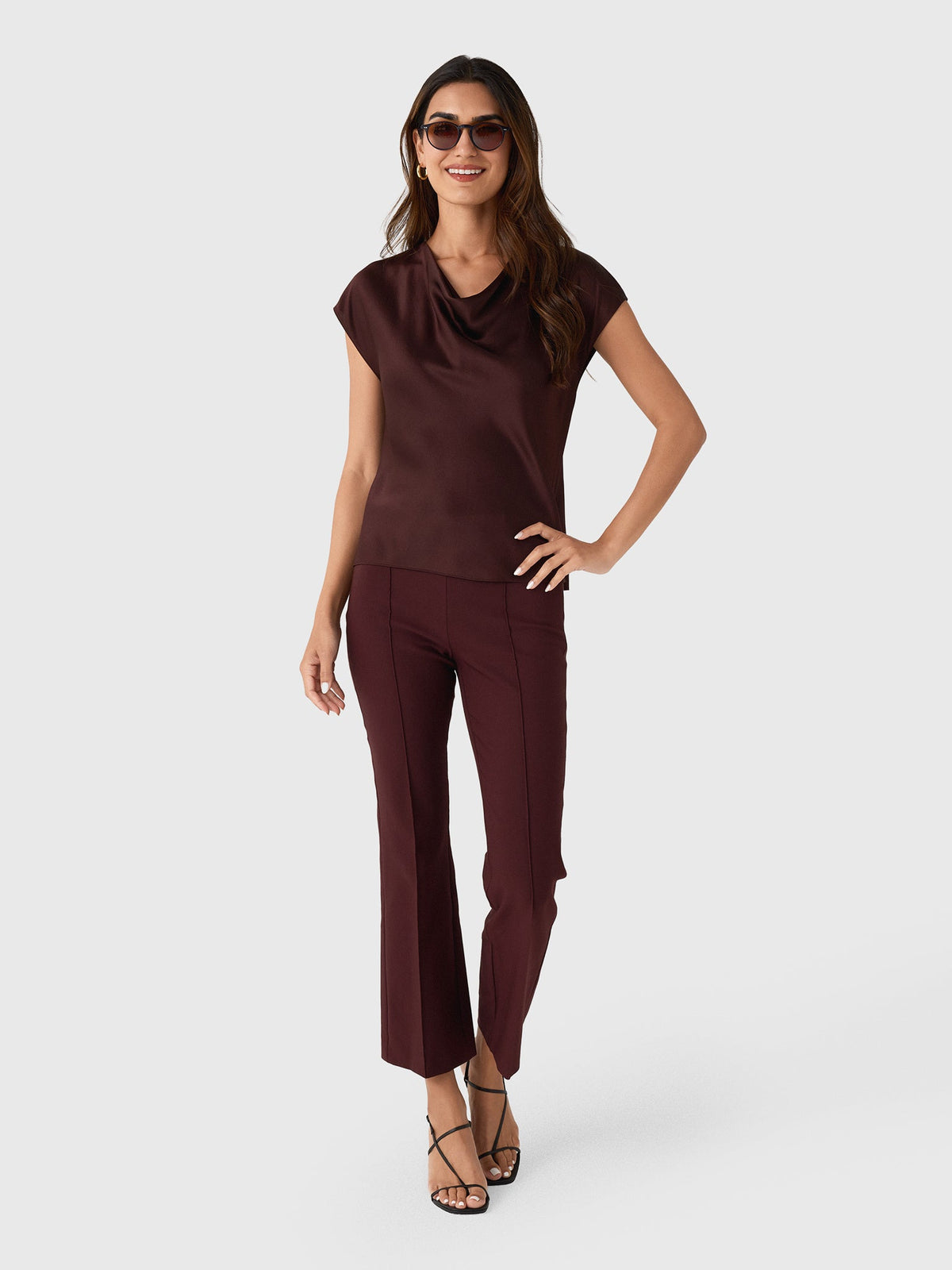Vince Women's Silk Cowl-Neck Blouse