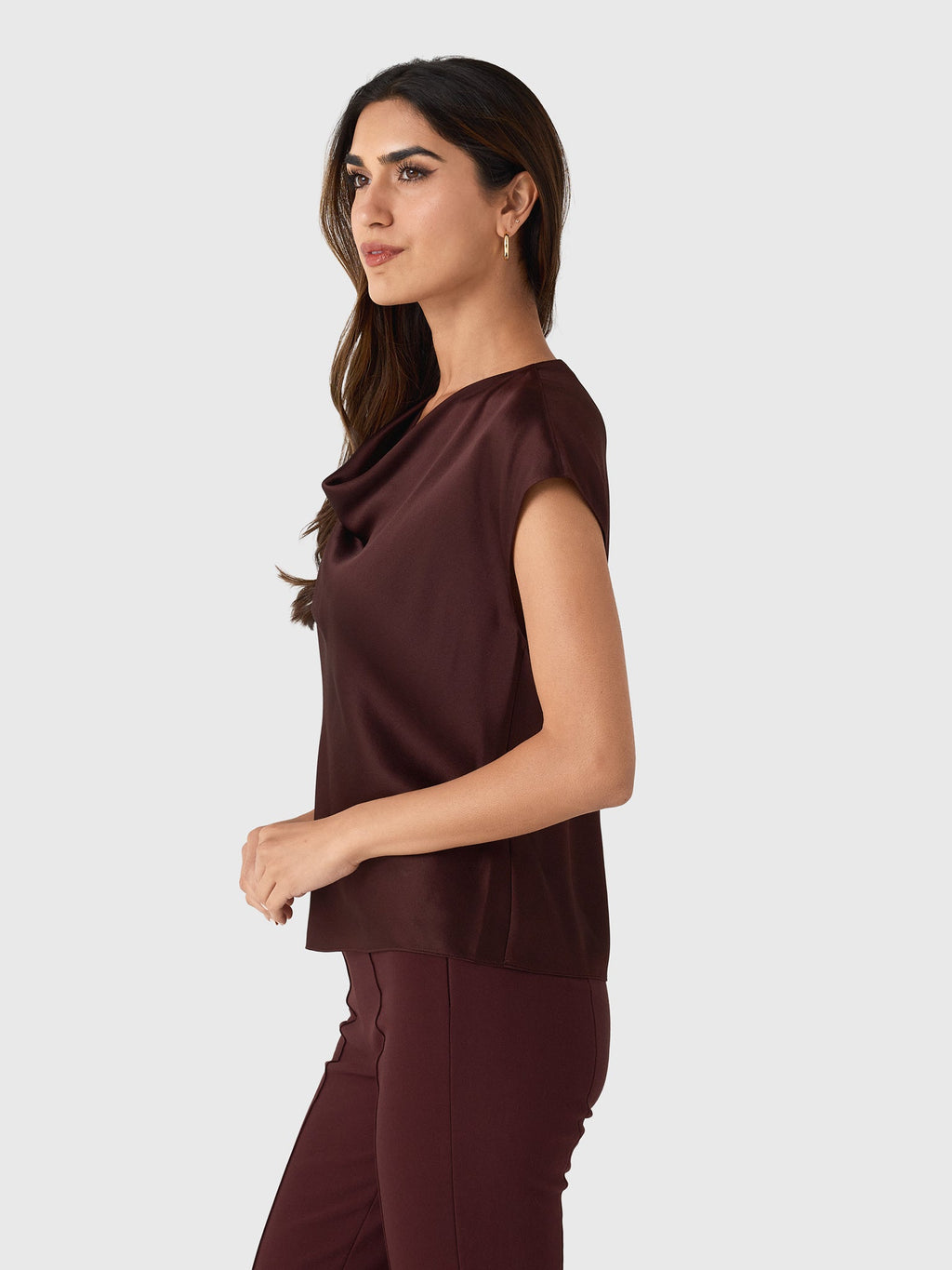 Vince Women's Silk Cowl-Neck Blouse