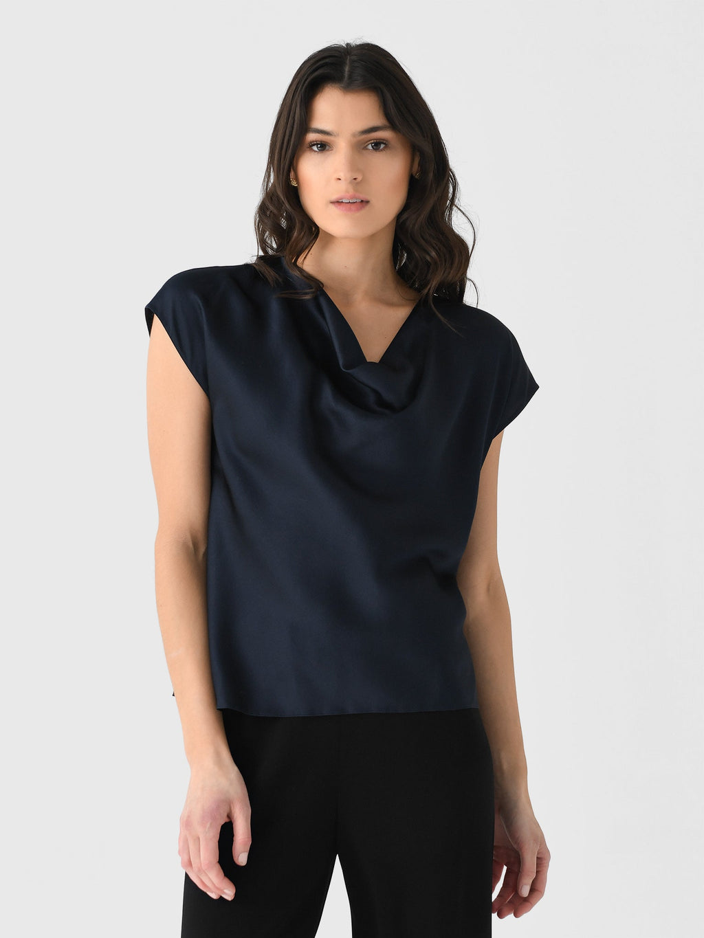 Vince Women's Silk Cowl-Neck Blouse
