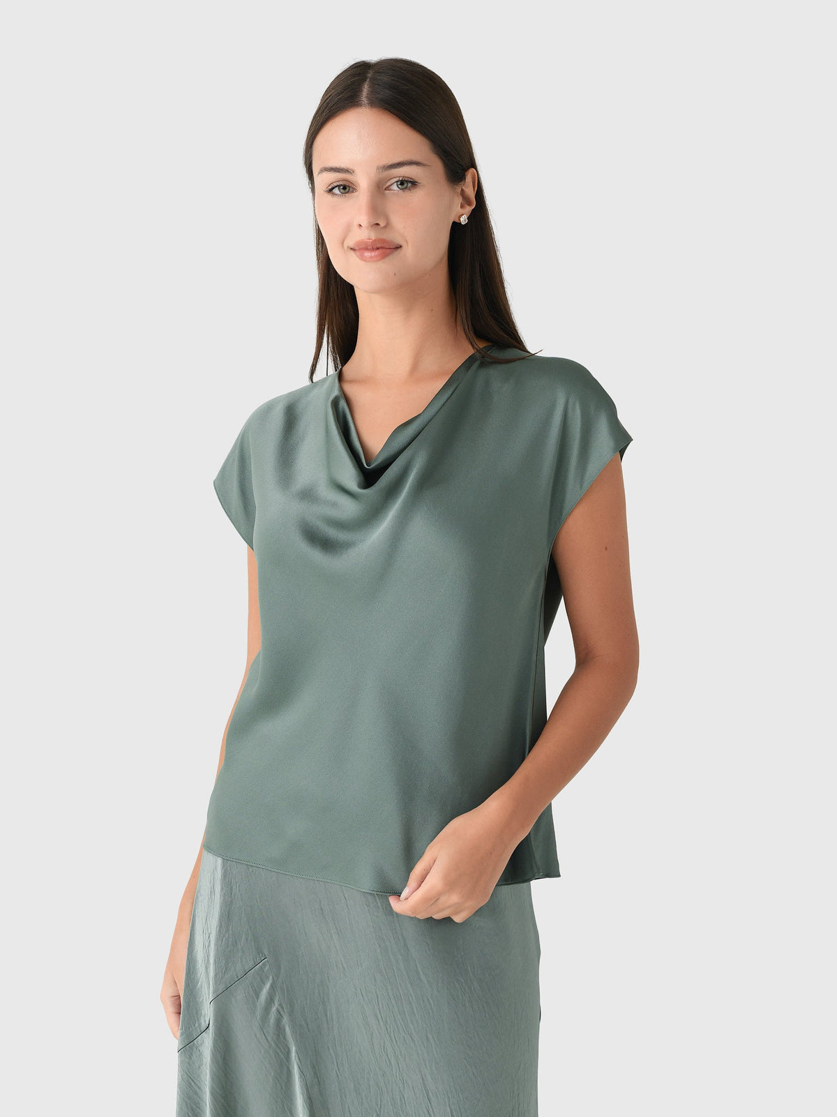Vince Women's Silk Cowl-Neck Blouse