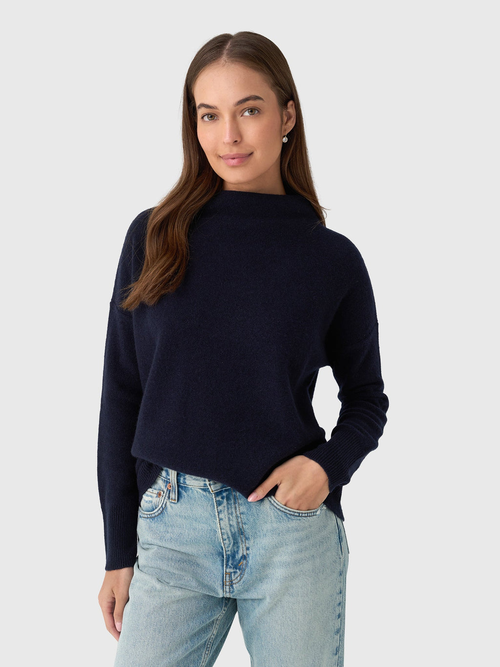 Vince Women's Plush Cashmere Funnel-Neck Sweater