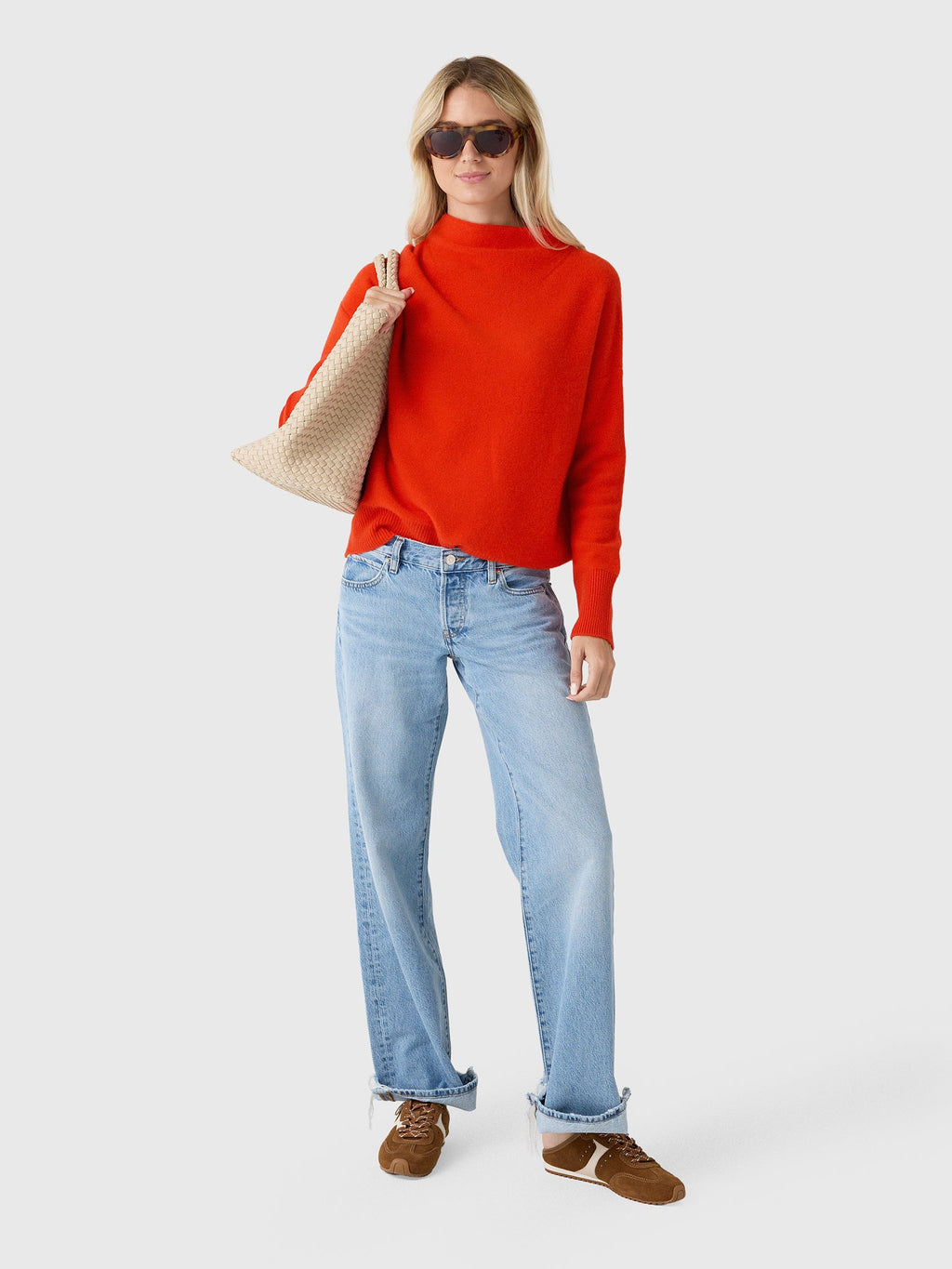 Vince Women's Plush Cashmere Funnel-Neck Sweater