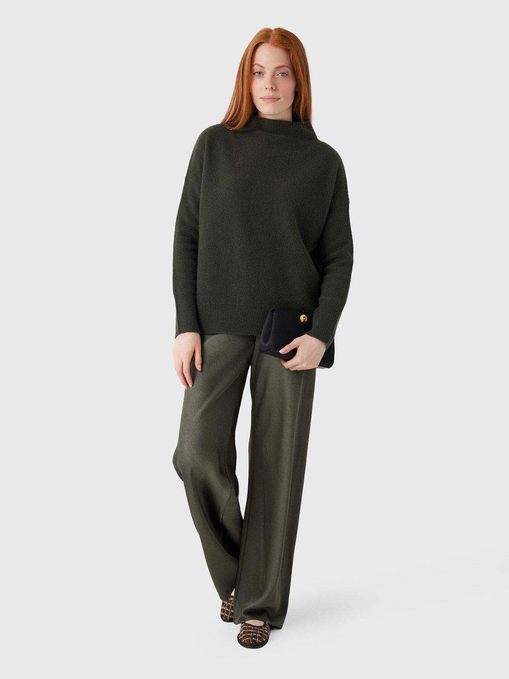 Vince Women's Plush Cashmere Funnel-Neck Sweater