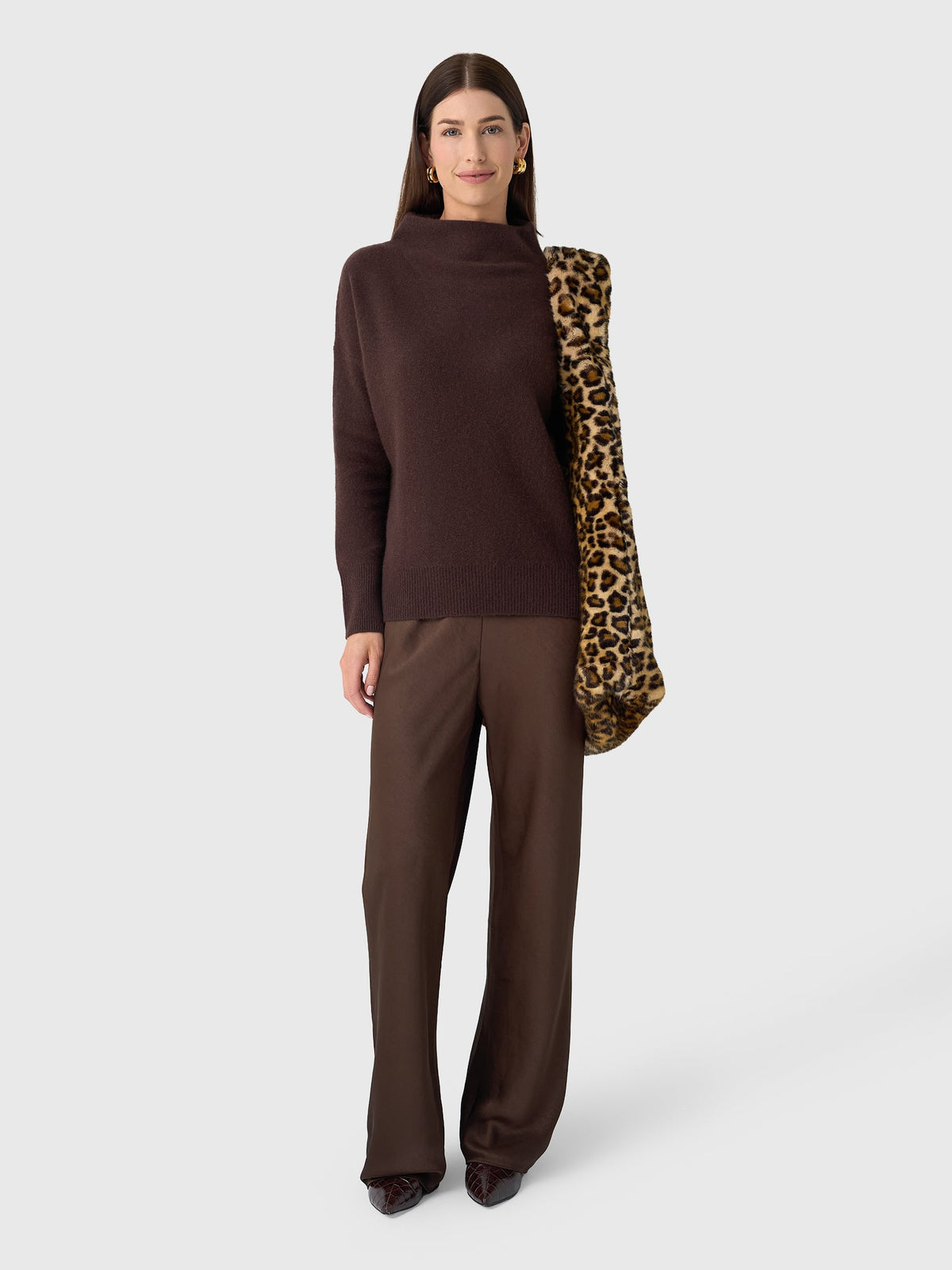 Vince Women's Plush Cashmere Funnel-Neck Sweater