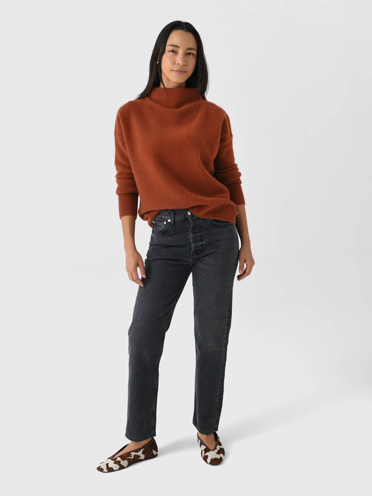 Vince Women's Plush Cashmere Funnel-Neck Sweater