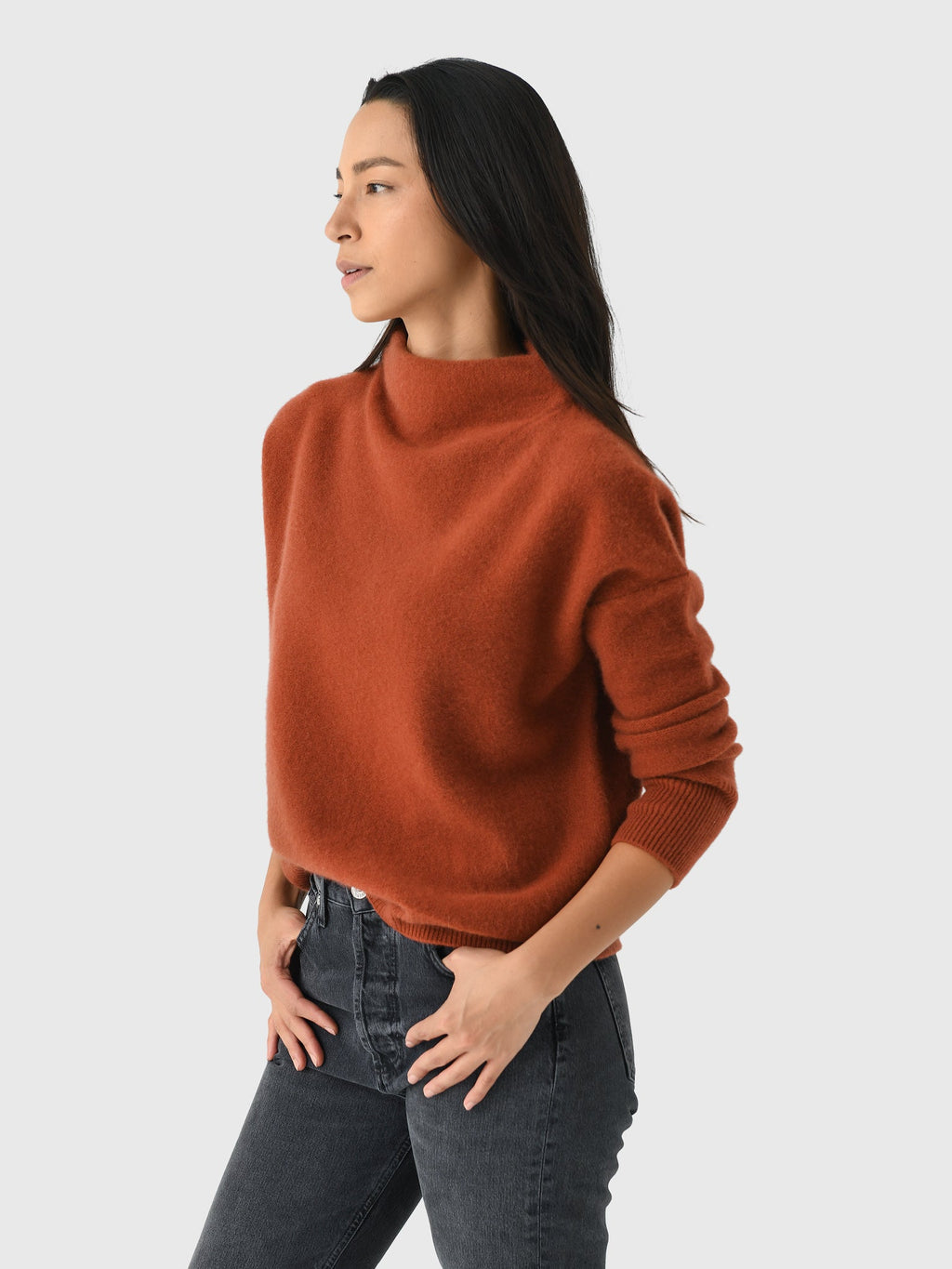 Vince Women's Plush Cashmere Funnel-Neck Sweater