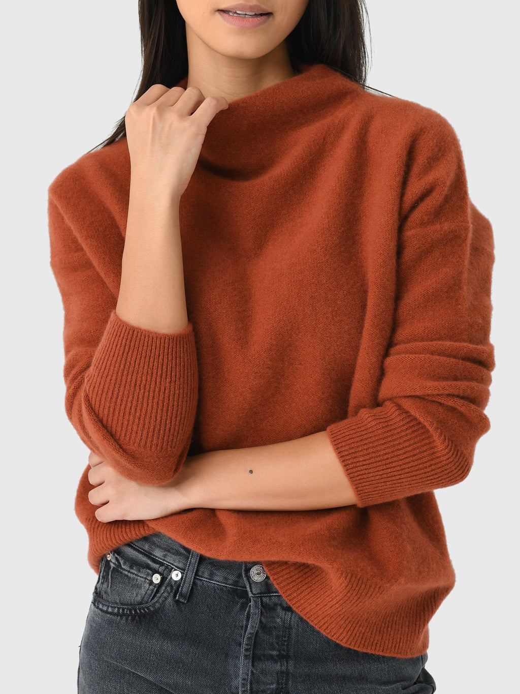 Vince Women's Plush Cashmere Funnel-Neck Sweater