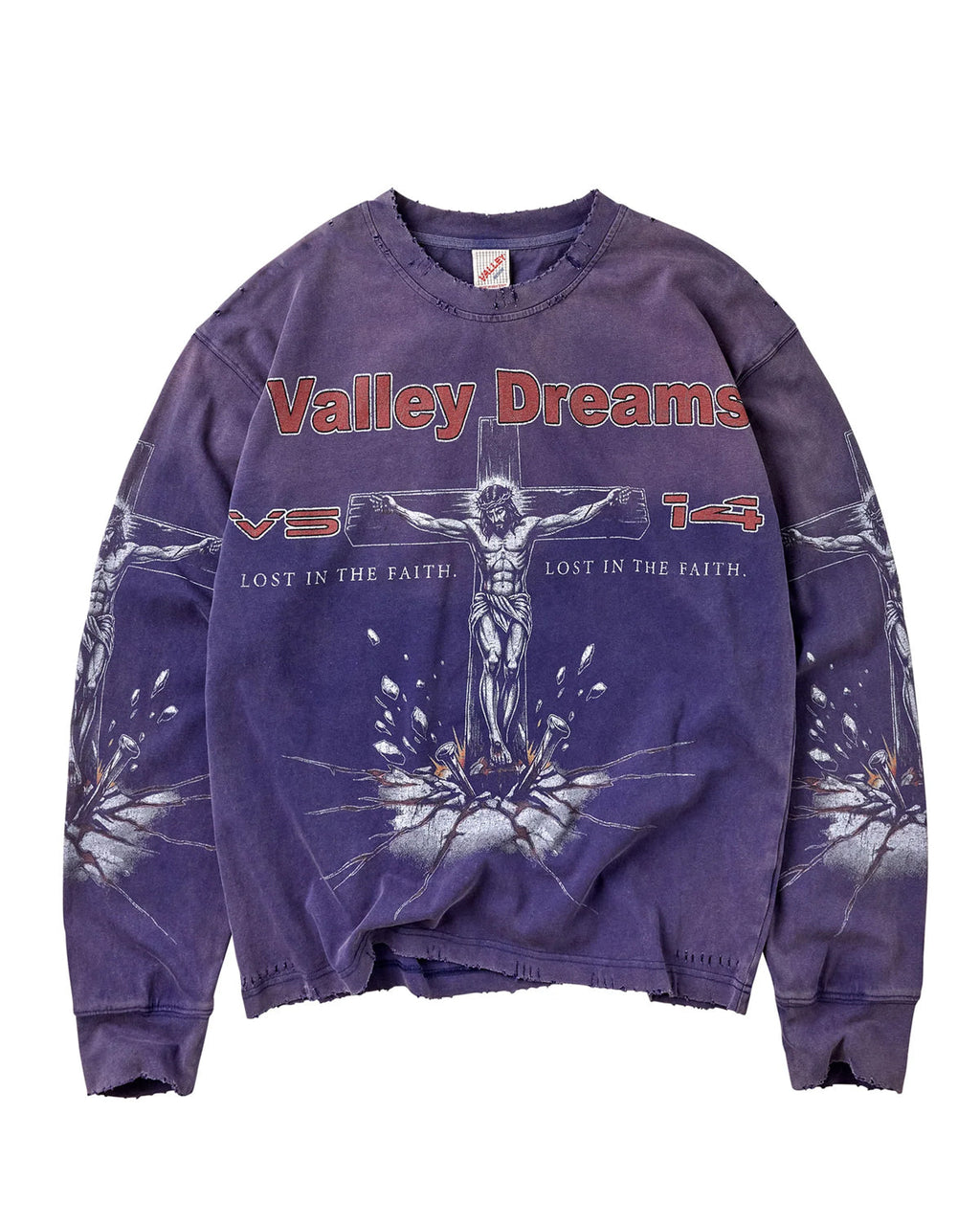 Vale Forever Concrete Cross L/S Tee Purple