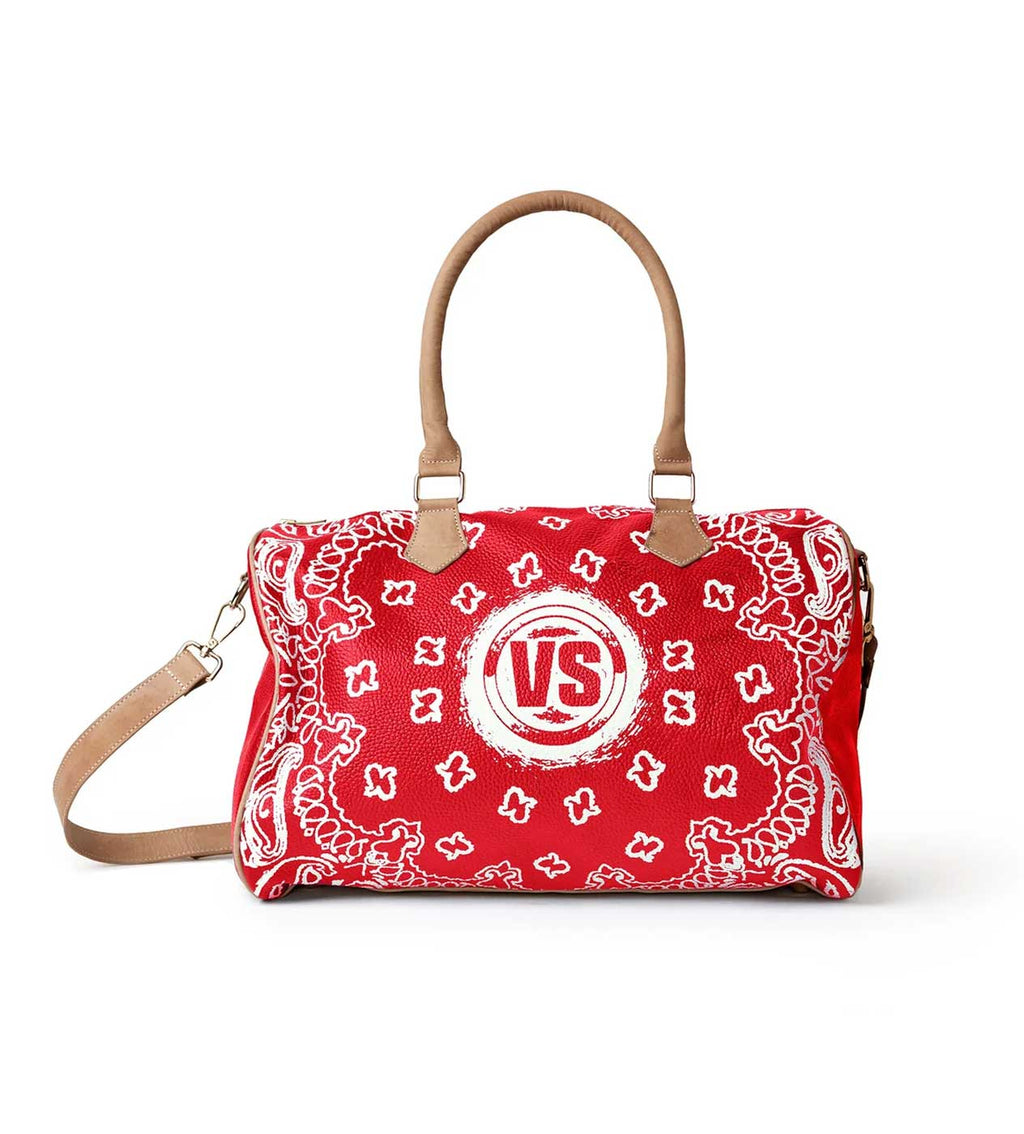 Vale Forever Leather Duffle Bag Red