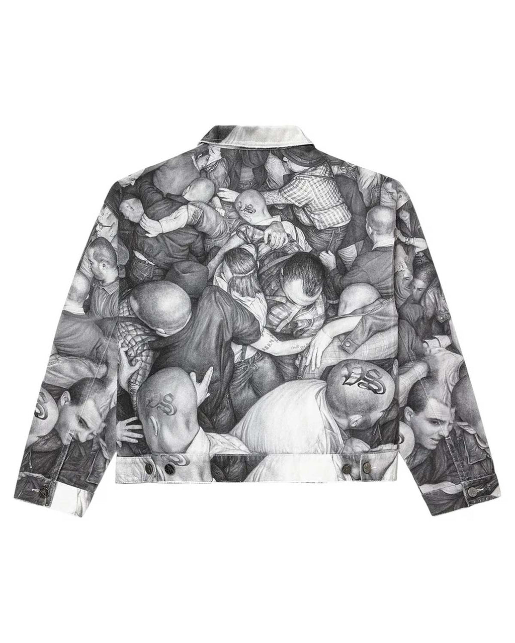 Vale Forever X Dan Witz Moshpit Trucker Jacket White