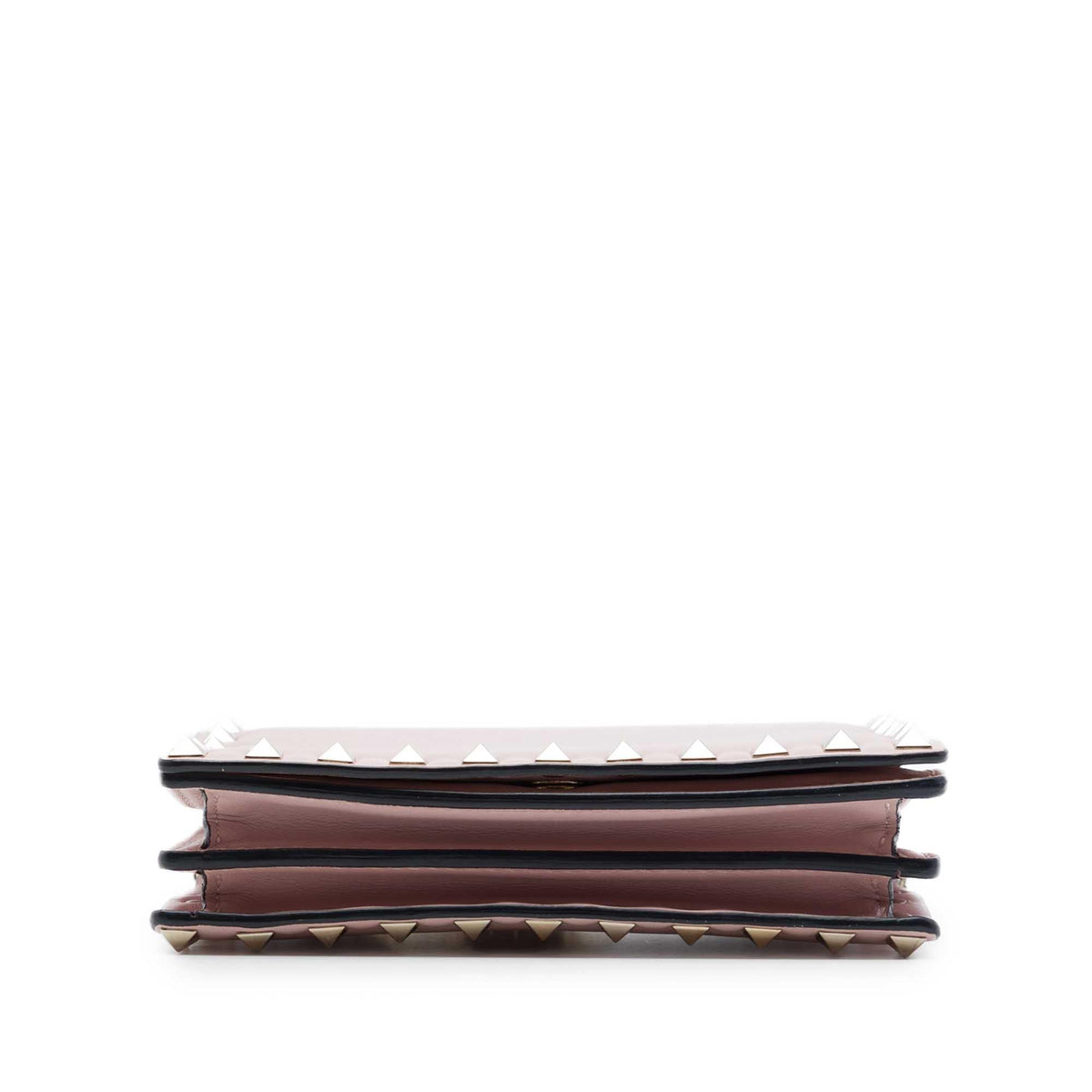 Valentino Leather Rockstud Chain Pouch Crossbody Bag - Pink
