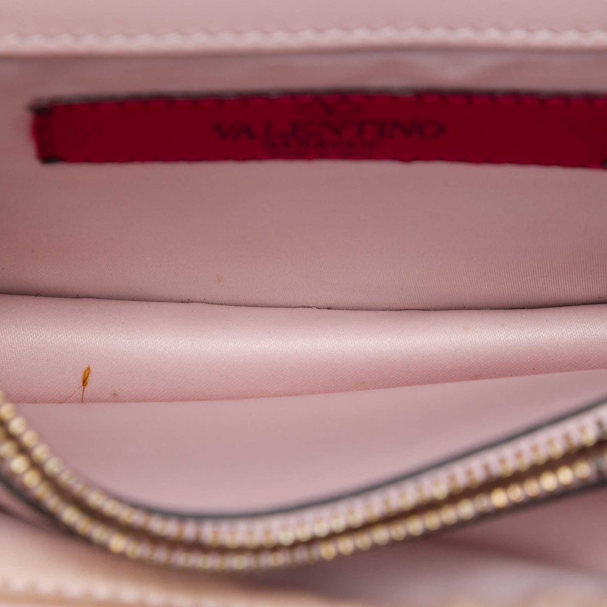 Valentino Leather Rockstud Chain Pouch Crossbody Bag - Pink