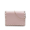 Valentino Leather Rockstud Chain Pouch Crossbody Bag - Pink