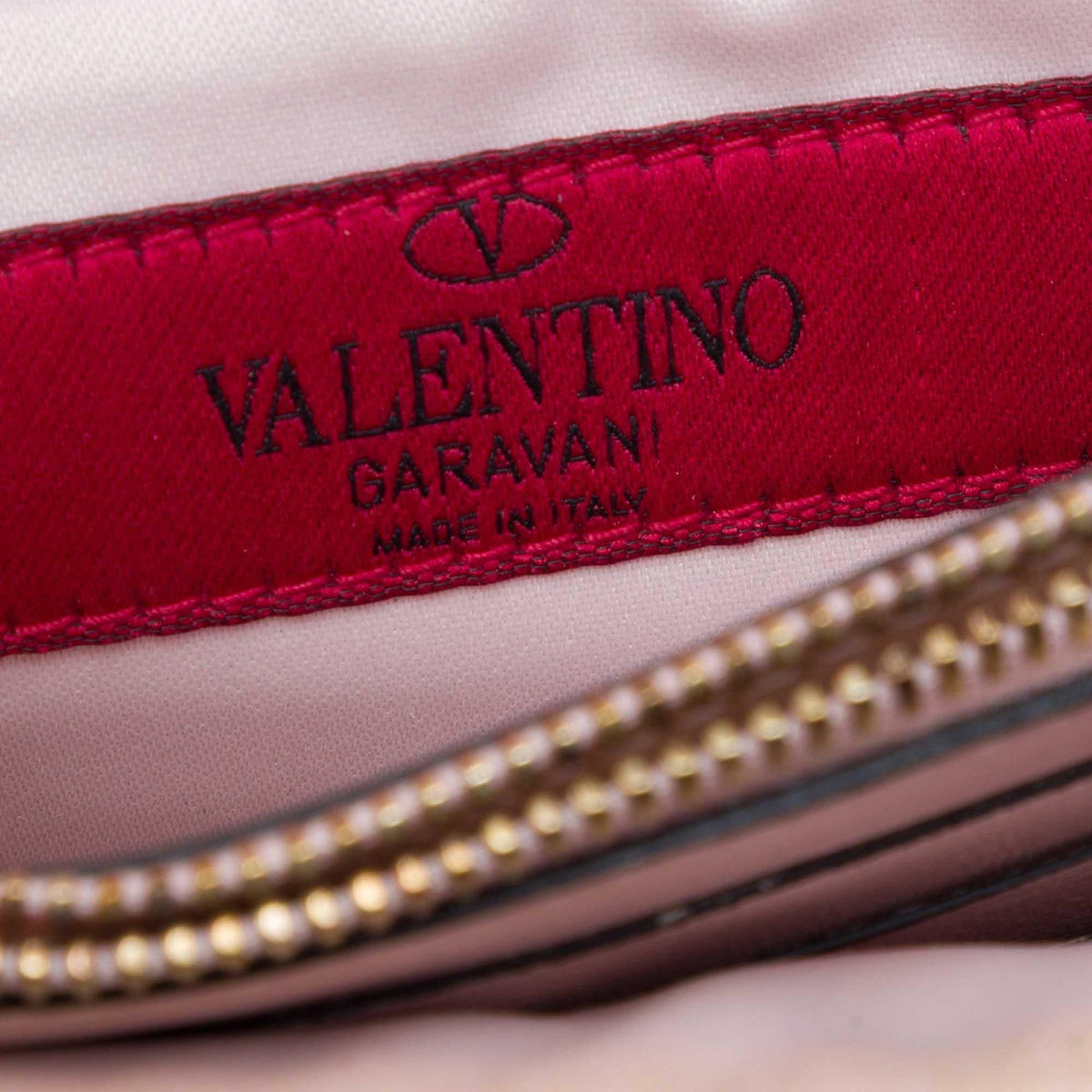 Valentino Leather Rockstud Chain Pouch Crossbody Bag - Pink