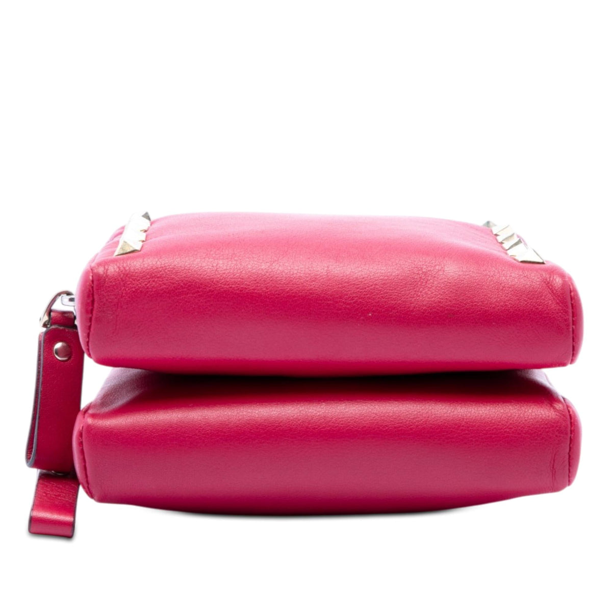 Valentino Leather Rockstud Double Zip Chain Crossbody Bag - Pink