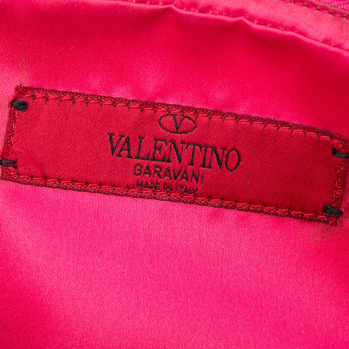 Valentino Leather Rockstud Double Zip Chain Crossbody Bag - Pink
