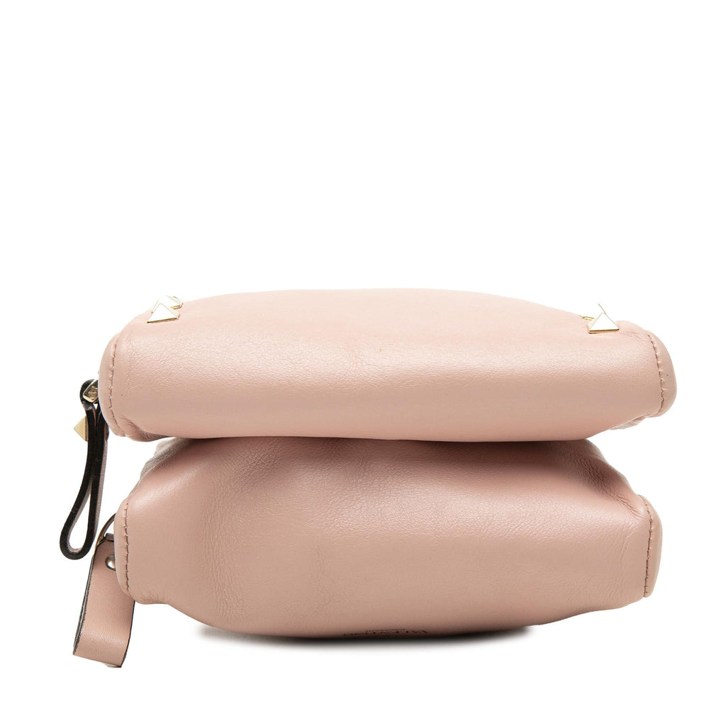 Valentino Leather Rockstud Double Zip Crossbody Bag - Pink