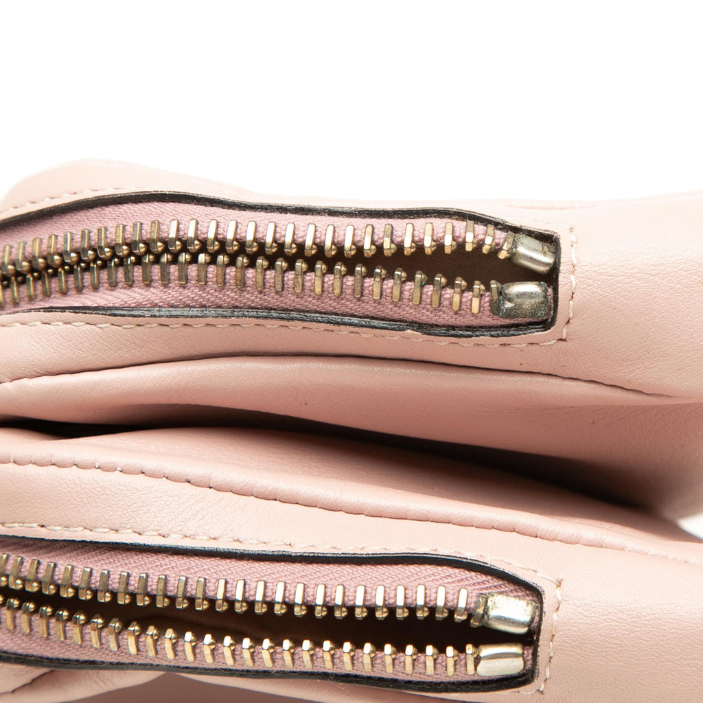 Valentino Leather Rockstud Double Zip Crossbody Bag - Pink