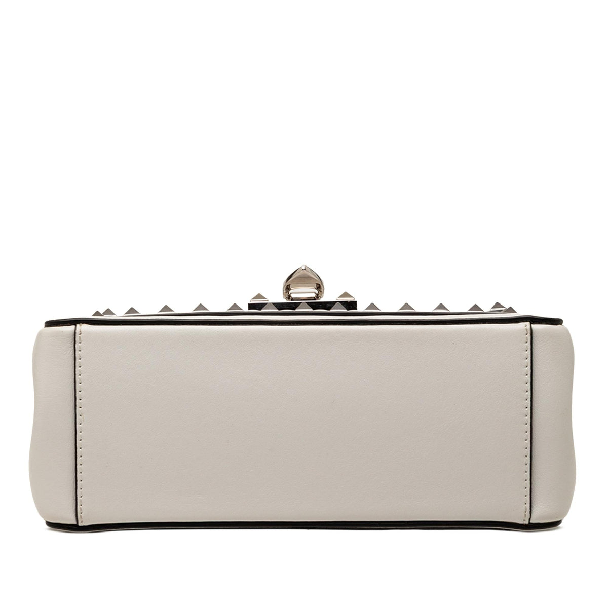 Valentino Leather Rockstud Flip Lock Crossbody Bag - Grey