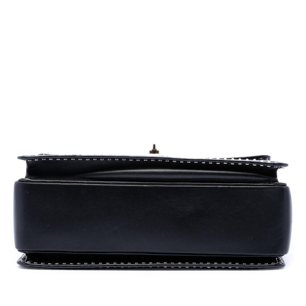 Valentino Leather Rockstud Top Handle Bag - Black