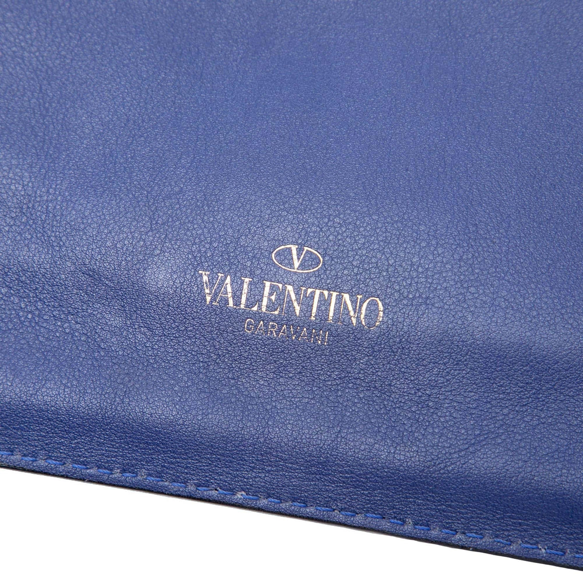 Valentino Leather Rockstud Triple Zip Crossbody Bag - Blue