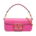 Valentino Medium Calfskin VLogo Loco Satchel - Pink