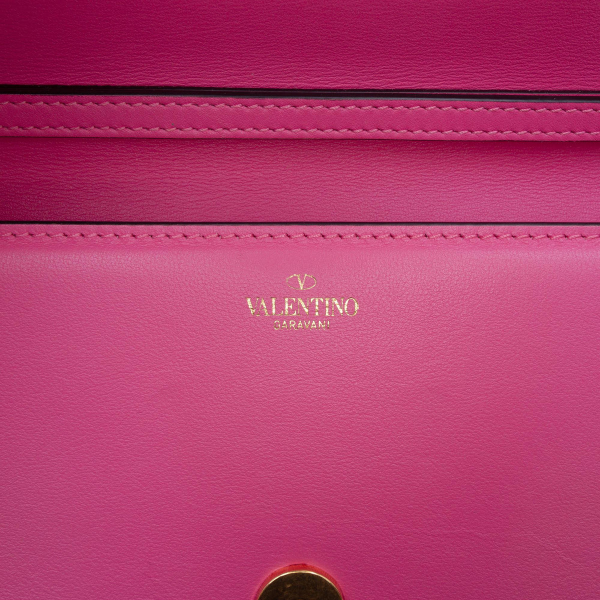 Valentino Medium Calfskin VLogo Loco Satchel - Pink